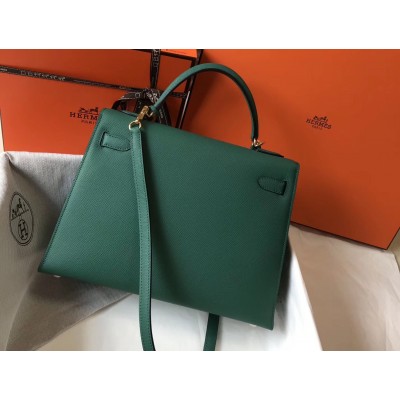 Hermes Malachite Epsom Kelly 32cm Sellier Bag LDBS241436