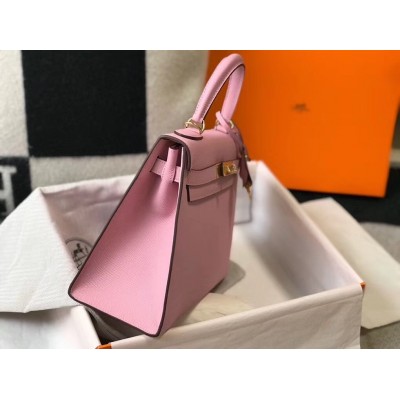 Hermes Mauve Sylvestre Epsom Kelly 28cm Sellier Bag GHW LDBS242848