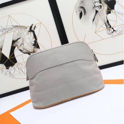 Hermes Medium Bolide Travel Case In Grey Cotton LDBS242875