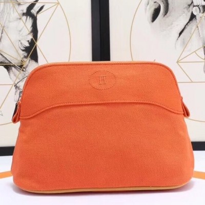 Hermes Medium Bolide Travel Case In Orange Cotton LDBS242876