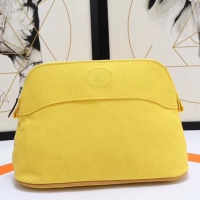 Hermes Medium Bolide Travel Case In Yellow Cotton LDBS242881