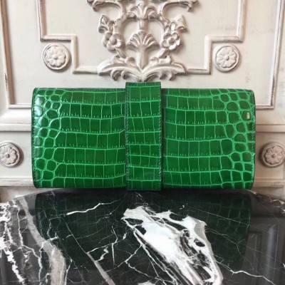 Hermes Medor Clutch Bag In Bamboo Crocodile Leather LDBS242883