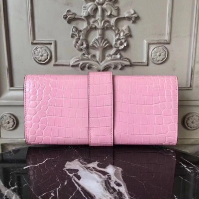 Hermes Medor Clutch Bag In Pink Crocodile Leather LDBS242891