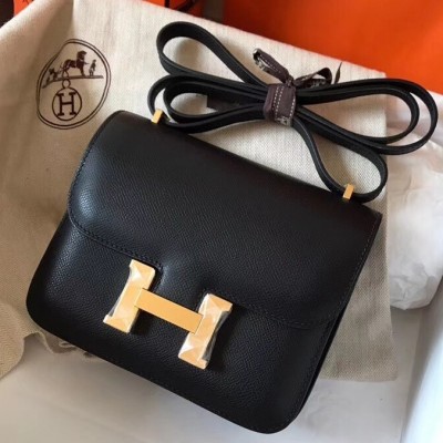 Hermes Mini Constance 18cm Black Epsom Bag LDBS242896