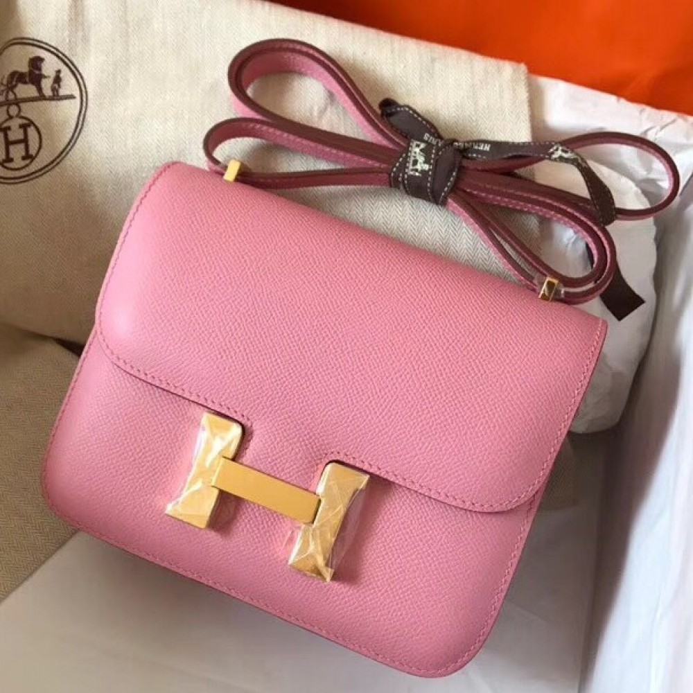 Hermes Mini Constance 18cm Pink Epsom Bag LDBS242908