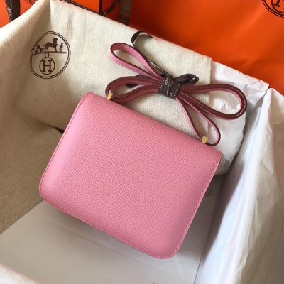 Hermes Mini Constance 18cm Pink Epsom Bag LDBS242908