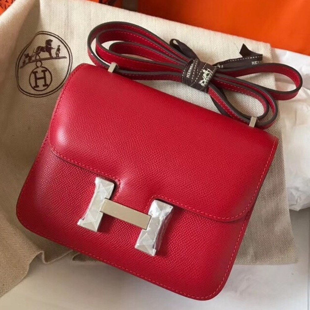 Hermes Mini Constance 18cm Red Epsom Bag LDBS242910