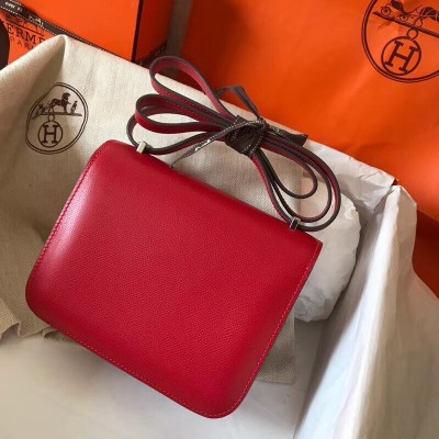 Hermes Mini Constance 18cm Red Epsom Bag LDBS242910