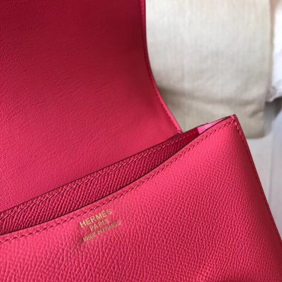 Hermes Mini Constance 18cm Rose Lipstick Epsom Bag LDBS242912