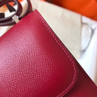 Hermes Mini Constance 18cm Ruby Epsom Bag LDBS242914