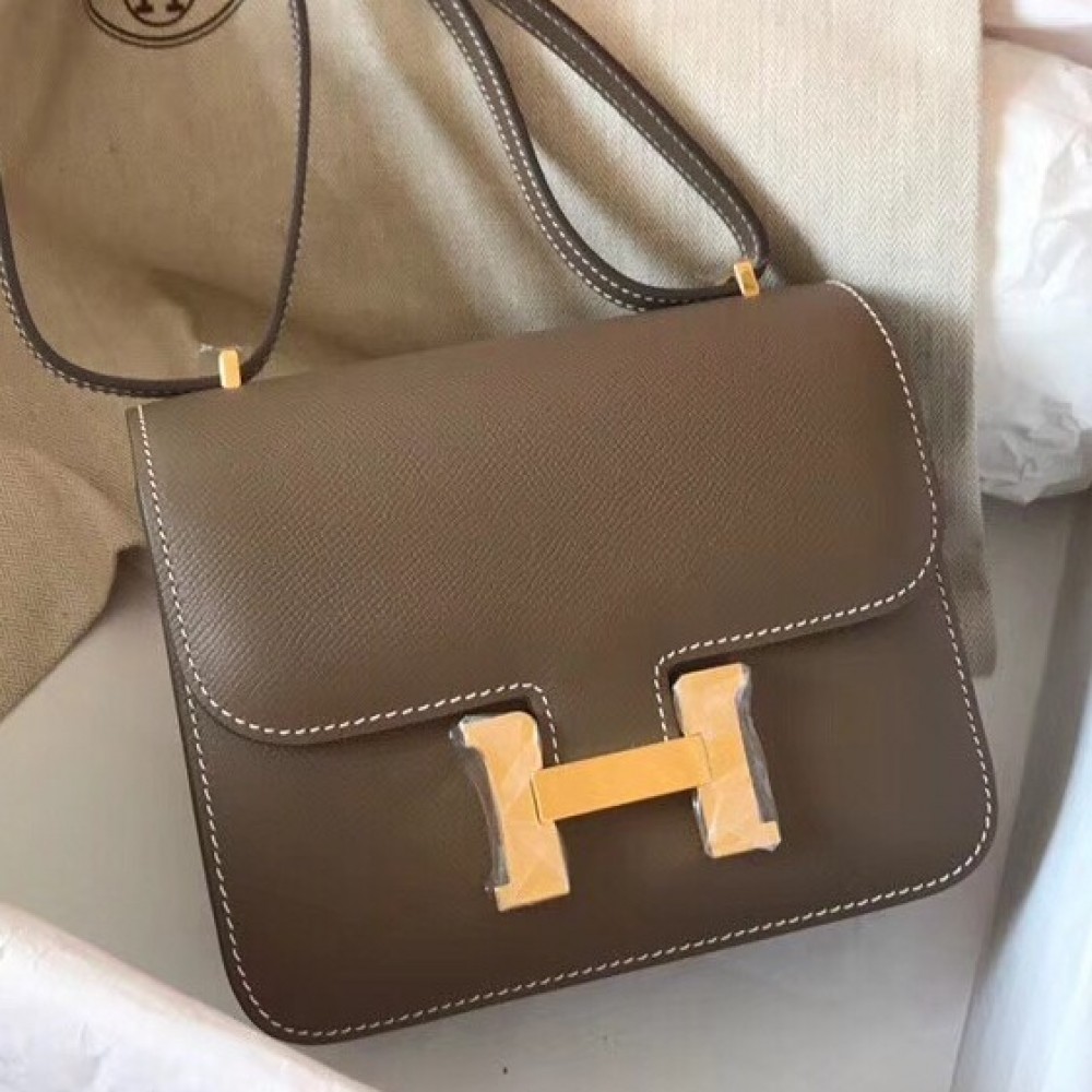 Hermes Mini Constance 18cm Taupe Epsom Bag LDBS242916