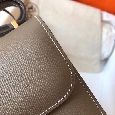 Hermes Mini Constance 18cm Taupe Epsom Bag LDBS242916