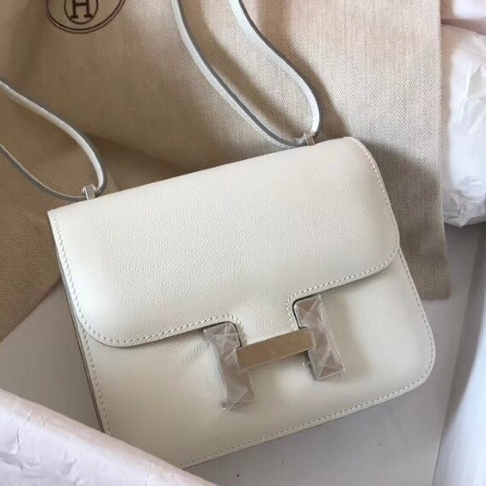 Hermes Mini Constance 18cm White Epsom Bag LDBS242917