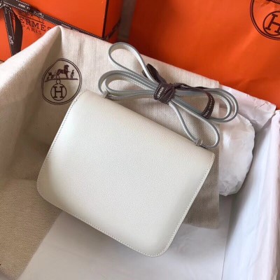 Hermes Mini Constance 18cm White Epsom Bag LDBS242917