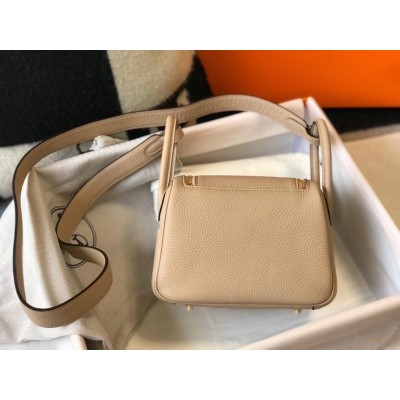 Hermes Mini Lindy Bag In Trench Clemence Leather LDBS242944