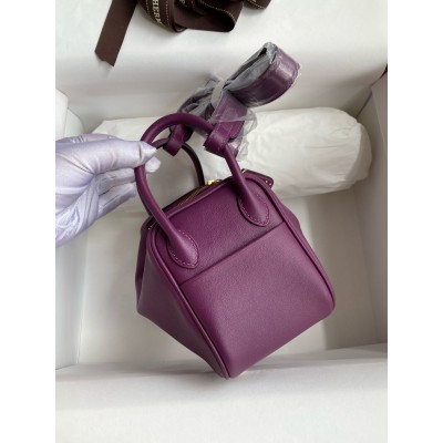 Hermes Mini Lindy Handmade Bag In Anemone Swift Leather LDBS242947