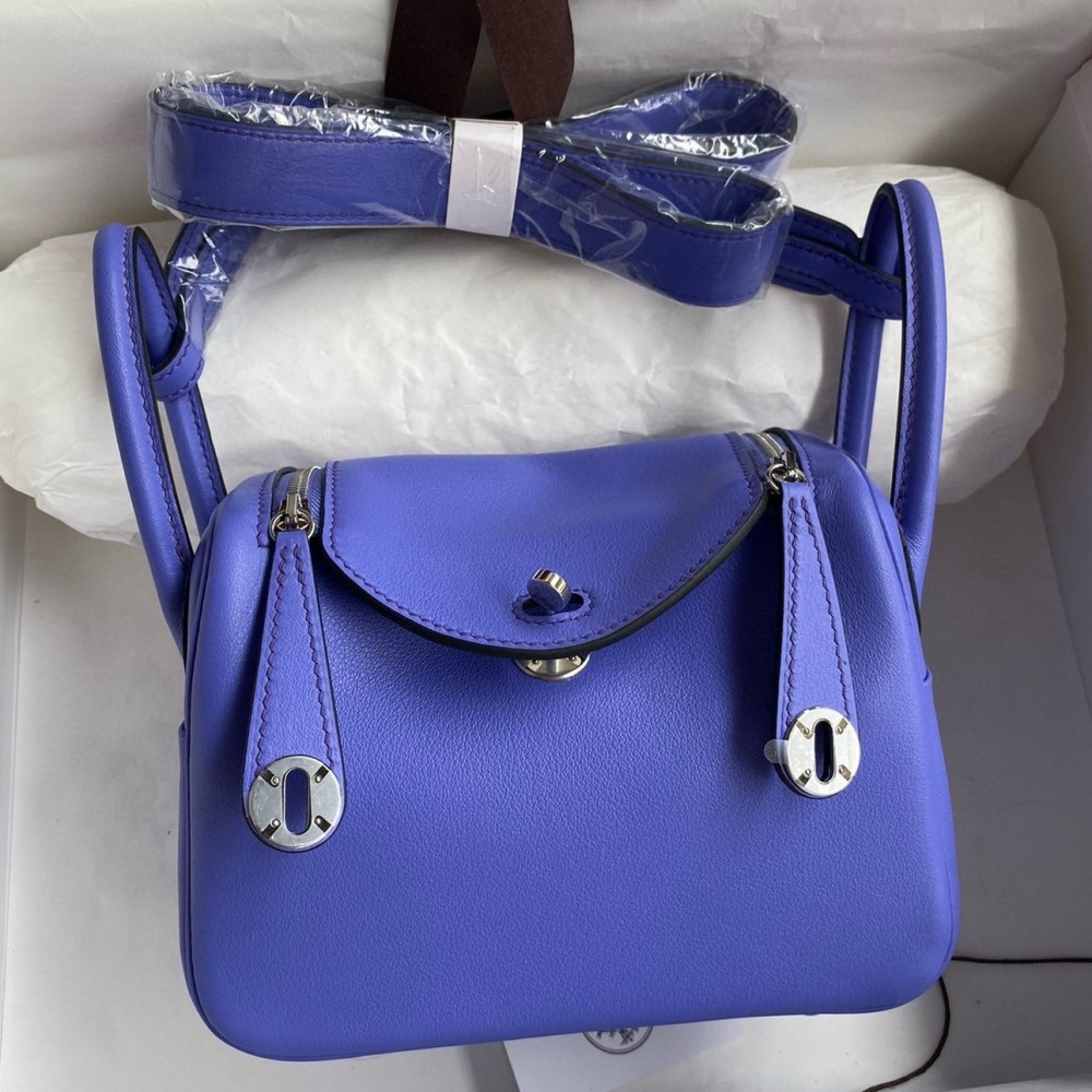 Hermes Mini Lindy Handmade Bag In Lilas Swift Leather LDBS242948