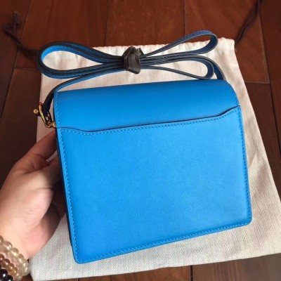 Hermes Mini Sac Roulis Bag In Blue Hydra Swift Leather LDBS242959