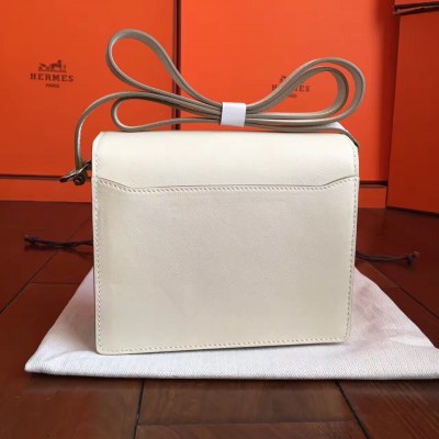 Hermes Mini Sac Roulis Bag In Ivory Swift Leather LDBS242963