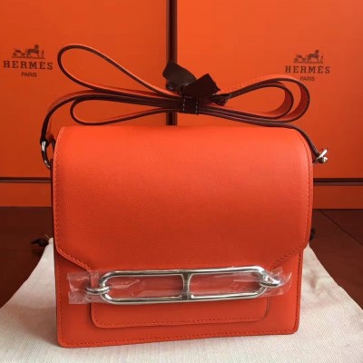 Hermes Mini Sac Roulis Bag In Orange Swift Leather LDBS242964