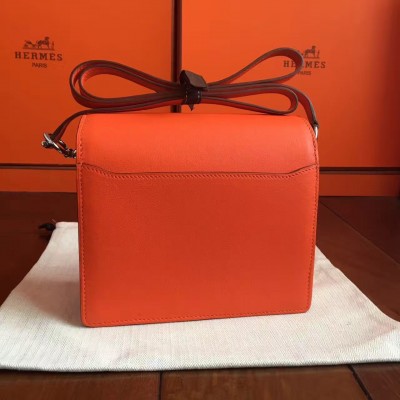 Hermes Mini Sac Roulis Bag In Orange Swift Leather LDBS242964