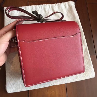 Hermes Mini Sac Roulis Bag In Red Swift Leather LDBS242965