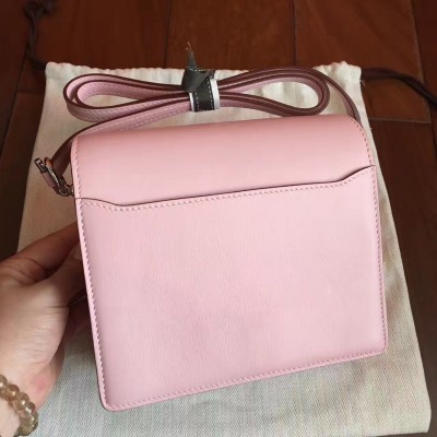 Hermes Mini Sac Roulis Bag In Rose Dragee Swift Leather LDBS242966