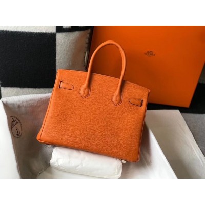 Hermes Orange Clemence Birkin 30cm Bag LDBS242999