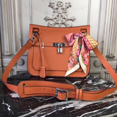 Hermes Orange Clemence Jypsiere 28cm Bag LDBS243003