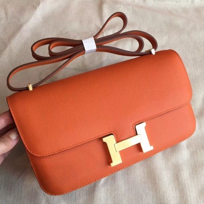 Hermes Orange Epsom Constance Elan 25cm Bag LDBS243013