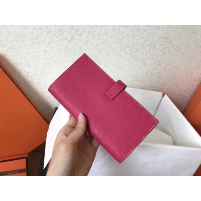 Hermes Peach Epsom Bearn Gusset Wallet LDBS243027