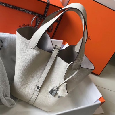 Hermes Picotin Lock 18 Bag In Beton Clemence Leather LDBS243034