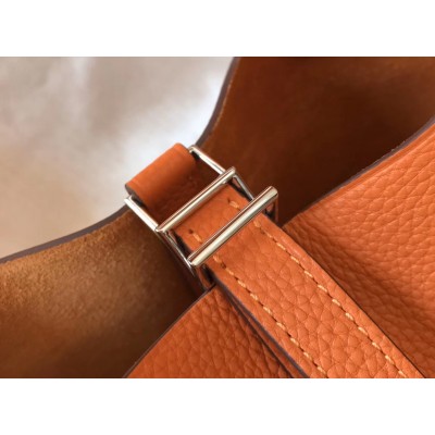 Hermes Picotin Lock 18 Bag In Orange Clemence Leather LDBS243041