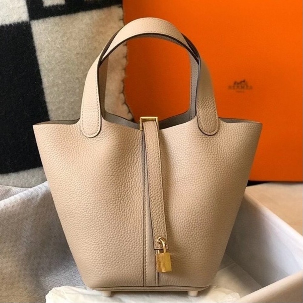 Hermes Picotin Lock 18 Bag In Trench Clemence Leather LDBS243045