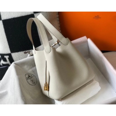 Hermes Picotin Lock 22 Bag In Beton Clemence Leather LDBS243053