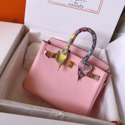 Hermes Pink Birkin 25cm Swift Handmade Bag LDBS243072