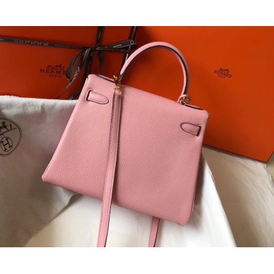 Hermes Pink Clemence Kelly 25cm GHW Bag LDBS243080