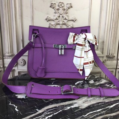 Hermes Purple Clemence Jypsiere 28cm Bag LDBS243100