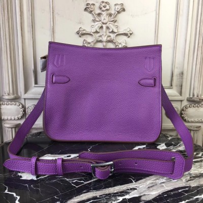 Hermes Purple Clemence Jypsiere 28cm Bag LDBS243100