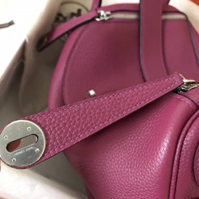 Hermes Purple Lindy 30cm Clemence Handmade Bag LDBS243103