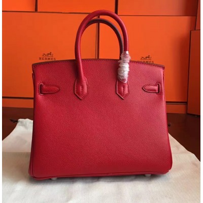 Hermes Red Birkin 25cm Epsom Handmade Bag LDBS243106