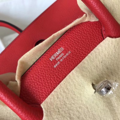 Hermes Red Birkin 30cm Clemence Handmade Bag LDBS243107