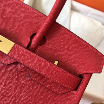 Hermes Red Birkin 30cm Epsom Handmade Bag LDBS243109