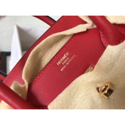 Hermes Red Birkin 30cm Swift Handmade Bag LDBS243111