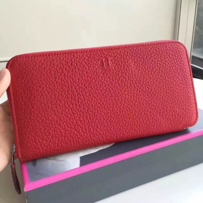 Hermes Red Clemence Azap Zipped Wallet LDBS243112