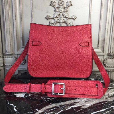 Hermes Red Clemence Jypsiere 28cm Bag LDBS243116