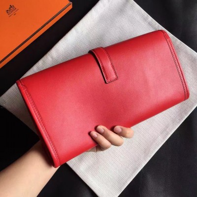 Hermes Red Swift Jige Elan 29 Clutch LDBS243142