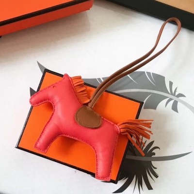 Hermes Rodeo Horse Bag Charm In Piment/Camarel/Orange Leather LDBS243160