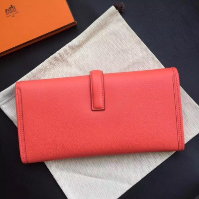 Hermes Rouge Pivoine Epsom Jige Elan 29 Clutch Bag LDBS243198