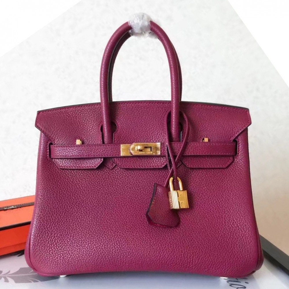 Hermes Ruby Birkin 25cm Clemence Handmade Bag LDBS243208